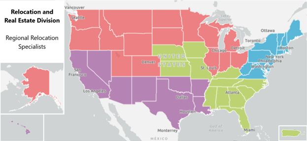 CPD Relocation and Real Estate Division Regional Relocation Specialists CPD Relocation and Real Estate Division Regional Relocation Specialists