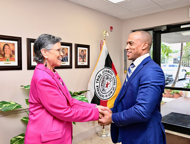Secretary Turner is greeted by NLC Executive Director, Georgette Smith