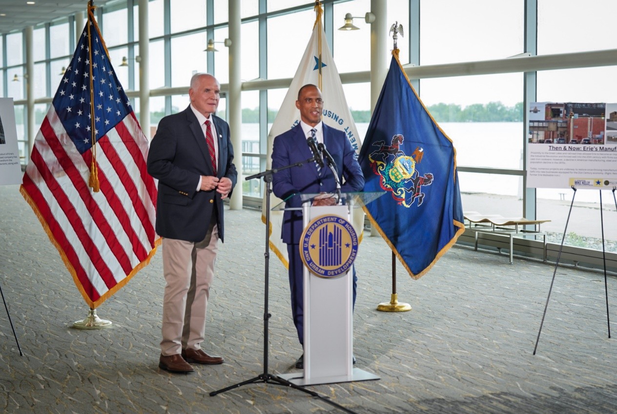 HUD Secretary Scott Turner, Rep. Kelly Tour Erie's Opportunity Zones video