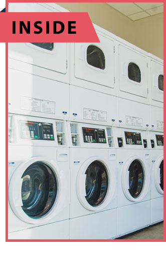 An image of a shared laundry room, representing the Inside inspectable area.