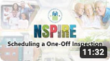 Watch this video on YouTube: Scheduling a One-Off NSPIRE Inspection height=90